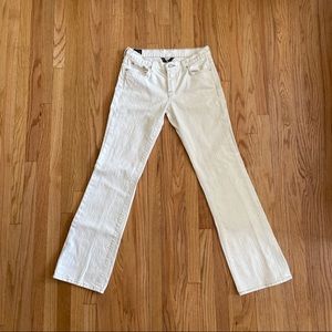 SOLD Lucky Brand Dungarees white flare jeans